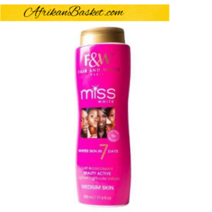 F & W Miss White Beauty Active Body Lotion 500ml - Whiter Skin In Seven Days
