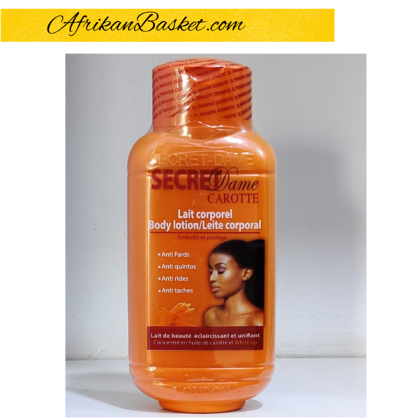 Secret Dame Carrotte Body Lotion Orange Color 500ml - Lait Corporal Skin Lightening
