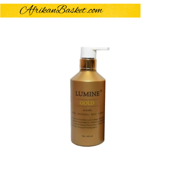 Lumine Gold 10 Days Extra Whitening Body Lotion - 400ml, with Koijc & Ascorbic Acid & Collagen