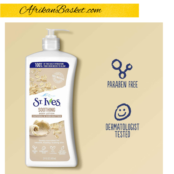 St. Ives Soothing Hand & Body Lotion 621ml - Moisturizer for Dry Skin Oatmeal & Shea Butter Made with 100% Natural