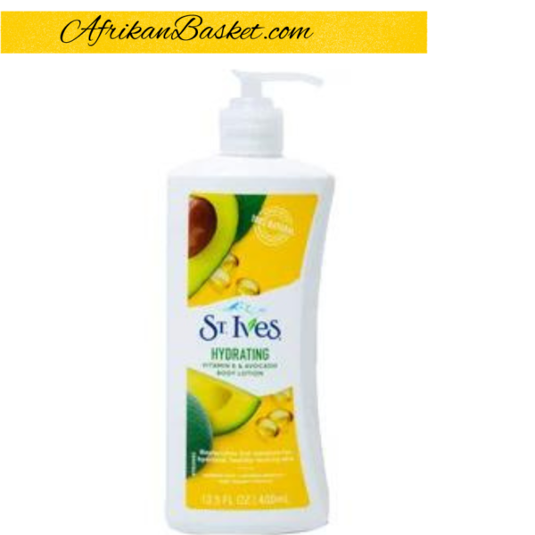 St Ives Hydrating Body Lotion With Vitamin E & Avocado, 100% Natural, Sulphate Free, Paraben Free, 621 Ml