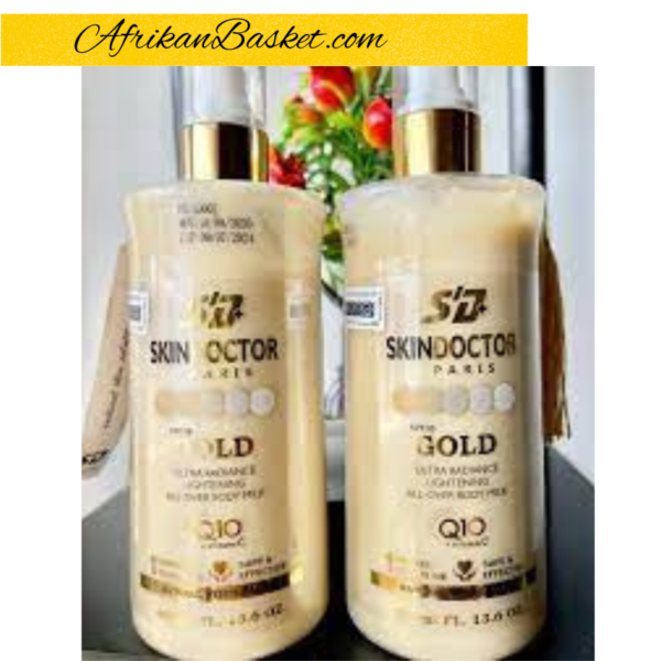 Skin Doctor Paris Gold Body Lotion 400ml - Ultra Radiance Lightening All over Body Milk