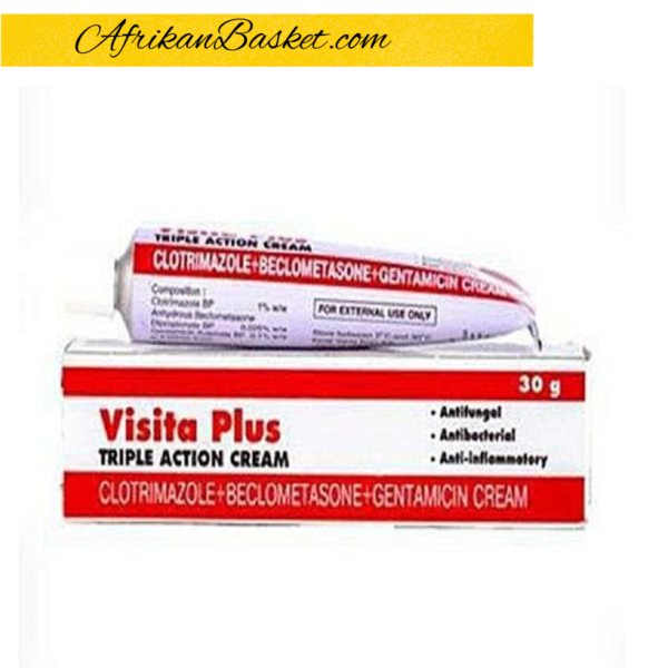 Visita Plus Triple Action Tube Cream - Antifungal Antibacterial & Anti-inflammatory