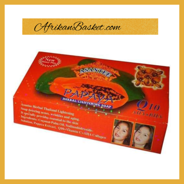 Asantee Papaya& Honey Herbal Skin Whitening Soap - 135G New Formula