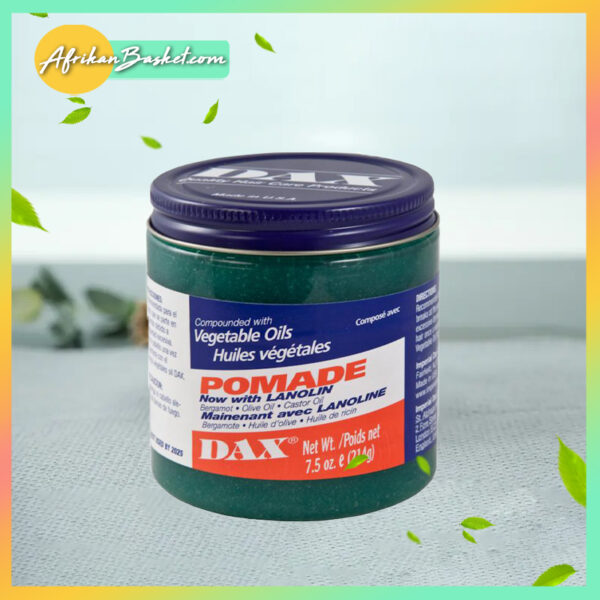 Dax Bergamot Pomade 213g - Compounded with Vegetable Oils and Lanolin