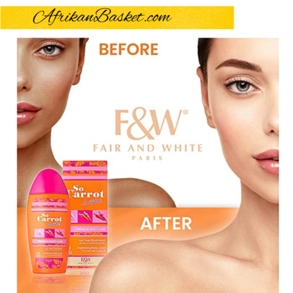 Fair & White So Carrot Lotion - 500ml, Premium Body Care Brightening Body lotion Eclaicissant
