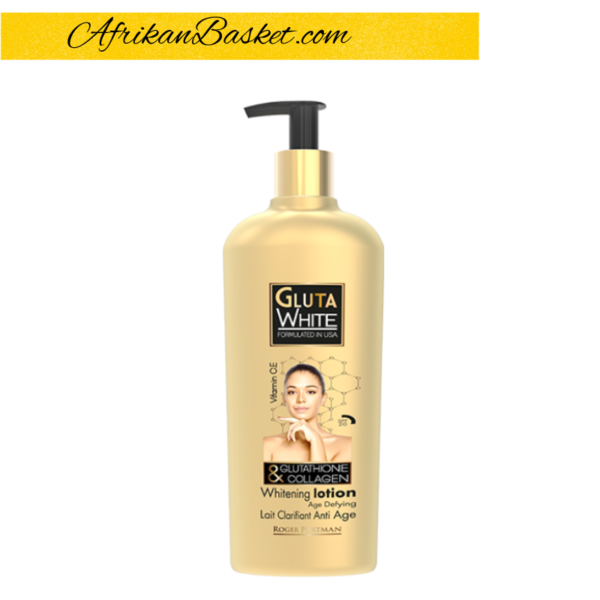 Gluta White Collagen Body Lotion - 500ml with Glutathione & Collagen Whitening Age Defying Clarifiant