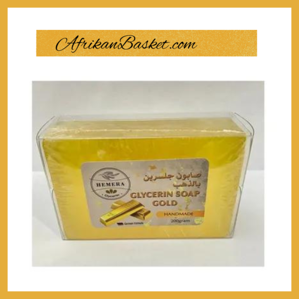 Hemera Glycerine Soap - 200G, Pure Glycerin Soap With Gold