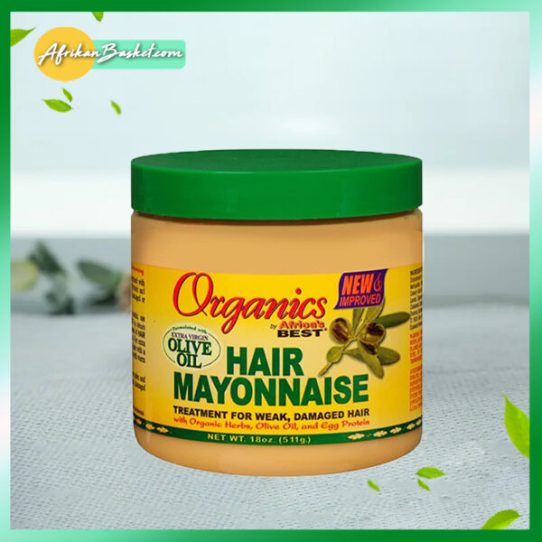 Organic Hair Mayornaisse 255g - Organic's Africa's Best Treatment For Weak Damaged Hair Contains Olive Oil & Egg Protein