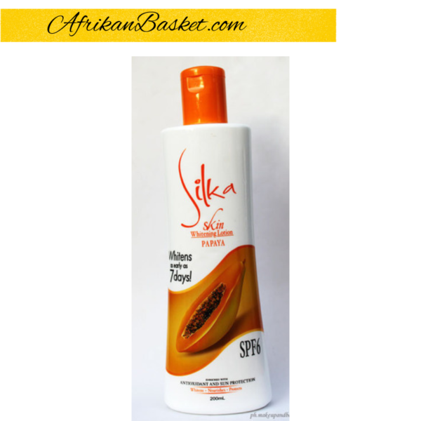 Silka Papaya Whitening Lotion - 500ml Whitens in 7 Days with SPF6