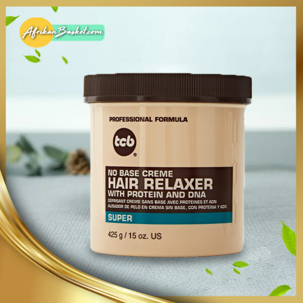 Tcb No Base Hair Relaxer Creme - 425g, Hair Relaxer with Protein & DNA, Original