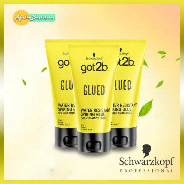 Schwarzkopf got2b Glued Styling Spiking Glue - 150ml (1.25 oz) - Water Resistant Hair Glue, Adhesive Original
