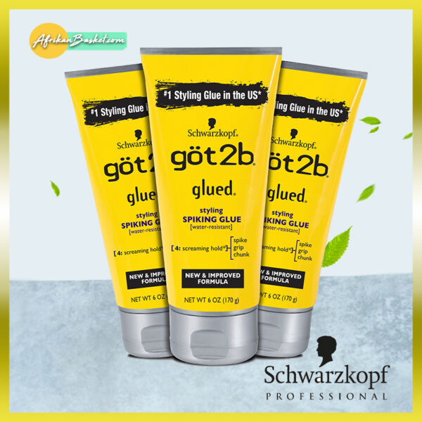 Schwarzkopf got2b Glued Styling Spiking Glue - 170g - Water Resistant Hair Glue, Adhesive Original