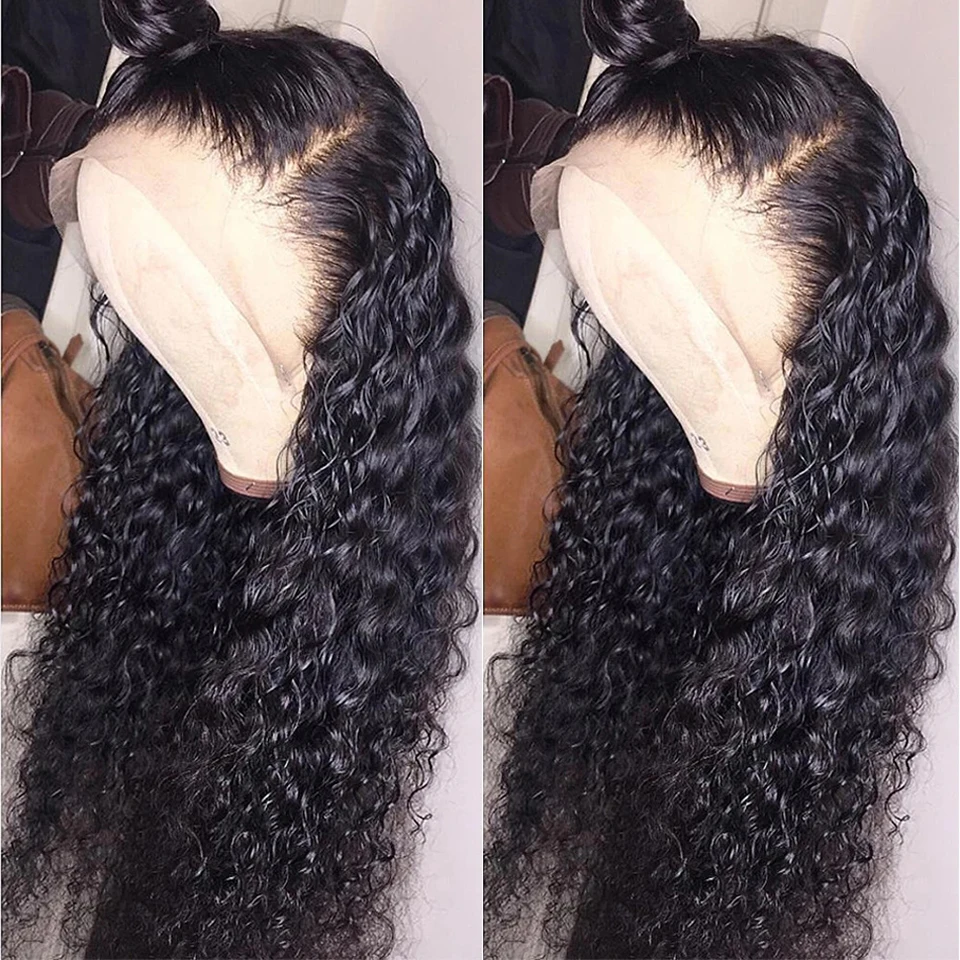 30Inch Deep Wave Lace Front Wig Transparent 13x4 13x6 Lace Frontal Human Hair Wigs 4x4 Lace Wig Remy Deep Curly Front Wig Jarin