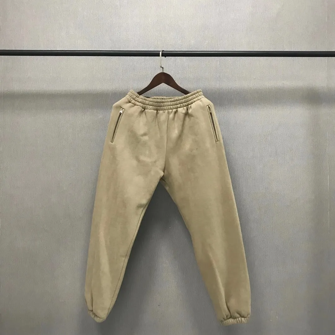 Solid SEASON 6 Sweatpants 20FW Men Women Kanye West Pants Velvet Cotton Season Series Trousers Zipper Pocket Tag