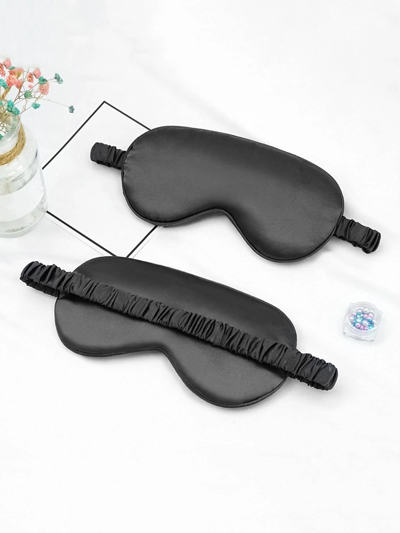 1PC-Double-Sided Artificial Silk Eye Mask | Eye Shield | Breathable Silk Eye Mask for Sleep Shading