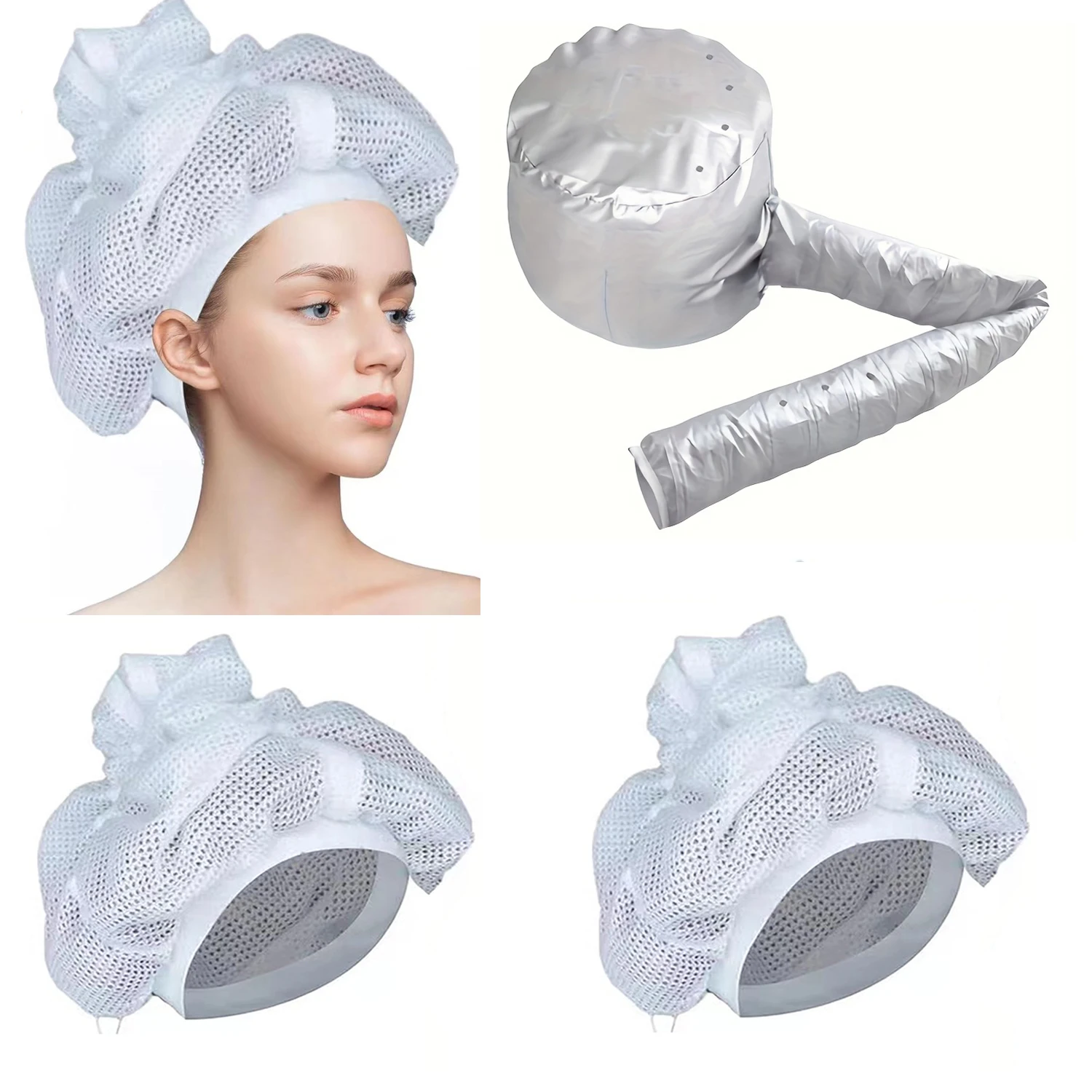 Net Plopping Cap For Drying Curly Hair With Drawstring Adjustable Large Hair Bonnet Mesh Hair Drying Soulta Net Plopping Bonnet