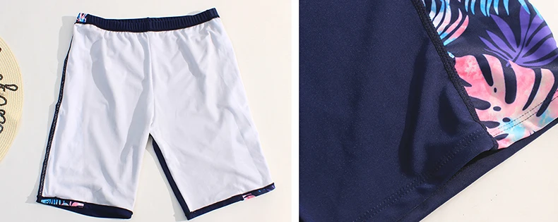 Kokofamie™ Plus Size Swimsuit Swimdress with Shorts for Women / Leaves Print / Tummy Control Swimwear Skirt Big Bathing Suit Tankini - 2 Pcs Set