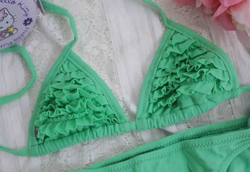 4 Color Brand 2024 Summer Girls Swimwear Soild Baby Kids Swimwear Biquini Infantil Swimsuits Falbala Bikini Girl For 6-14years 4 Color Brand 2024 Summer Girls Swimwear Soild Baby Kids Swimwear Biquini Infantil Swimsuits Falbala Bikini Girl For 6-14years