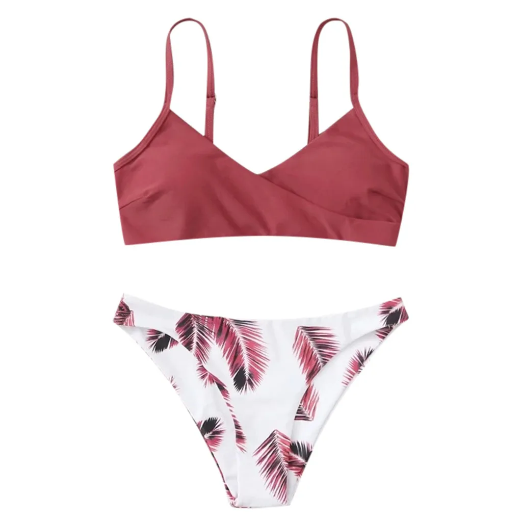 Mmagirly™ Floral Print Padded Swimsuit Bikini Set For Women / Luxury Cover Up Beachwear For Beach - 2pcs Set