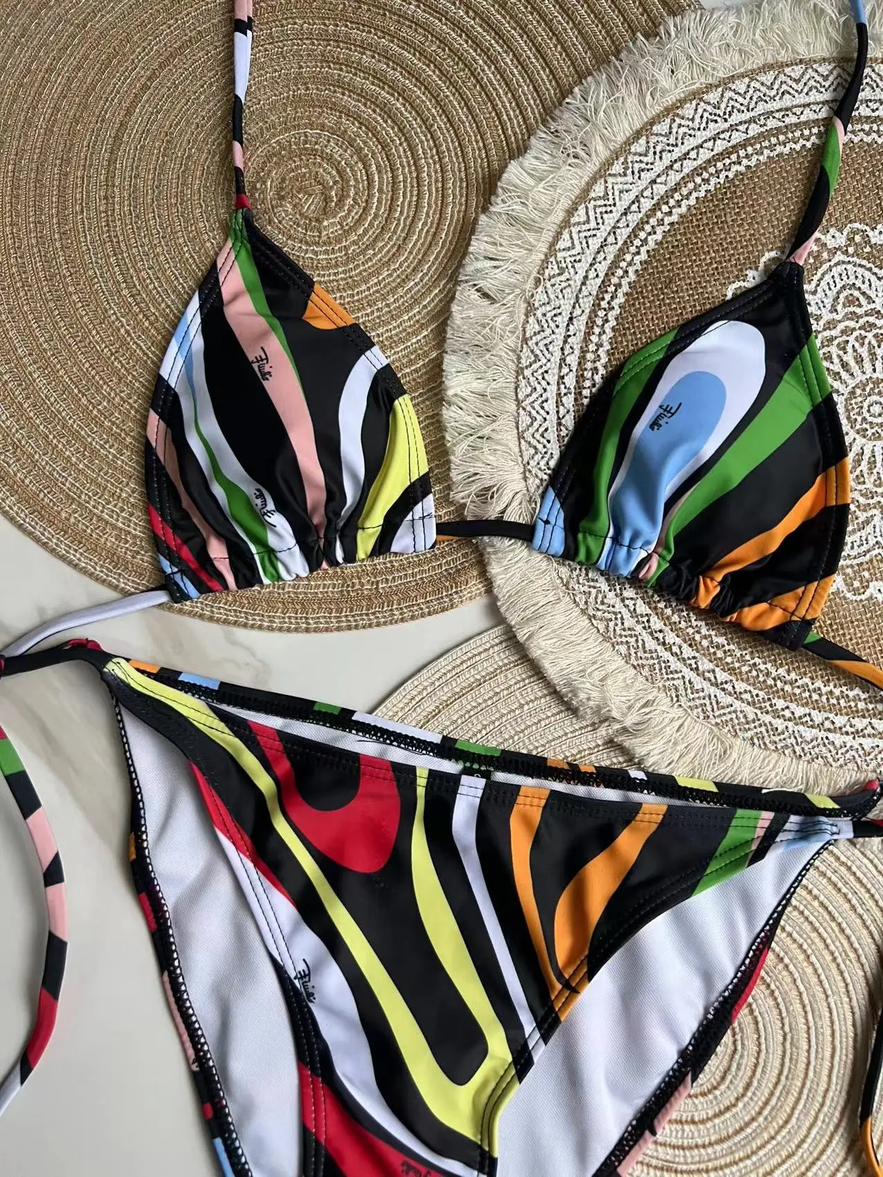 Kokosexxy Quality Striped Bikini Micro Swimwear For Women - Light Design