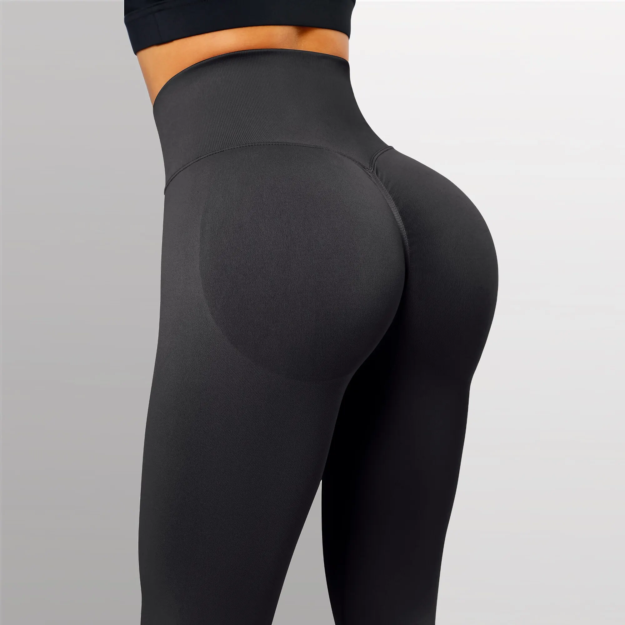 2024 Seamless Knitted Fitness GYM Pants Women's High Waist and Hips Tight Peach Buttocks High Waist Nude Yoga Pants