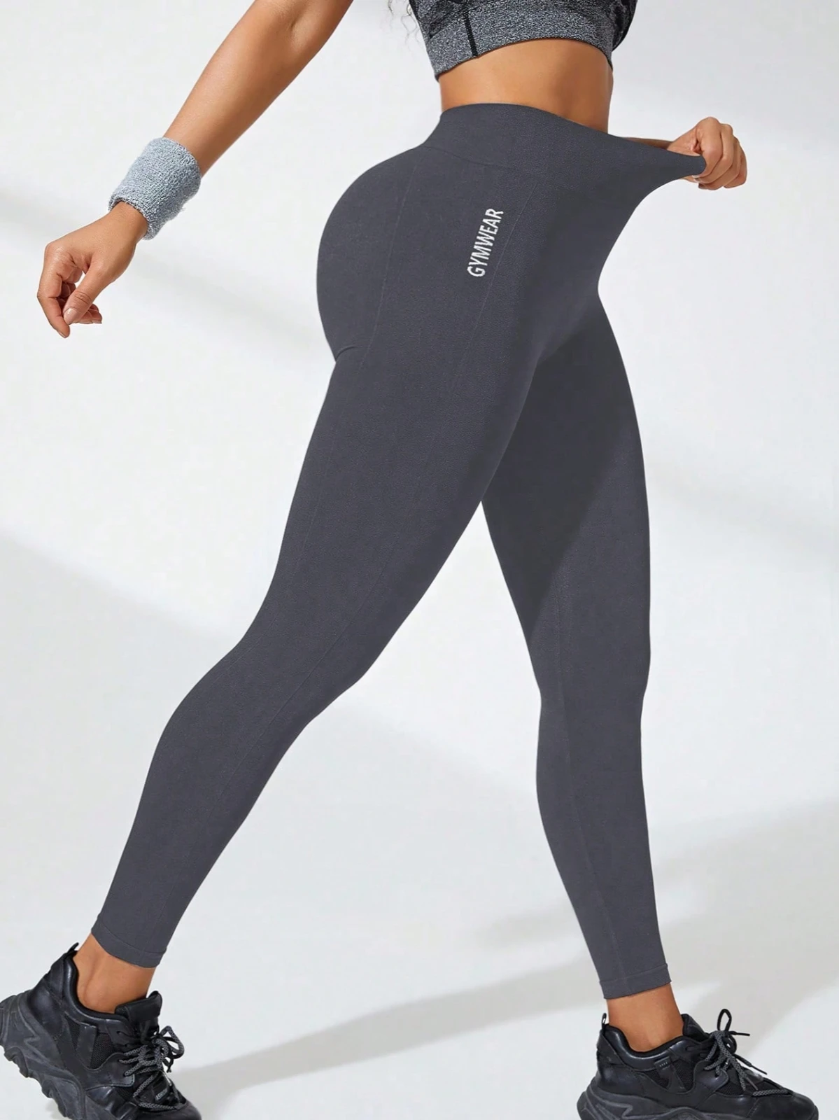Women's High Waist Yoga Leggings Letter Gymwear Seamless High Stretchy Butt Lifting Breathable Sports Pants for Women