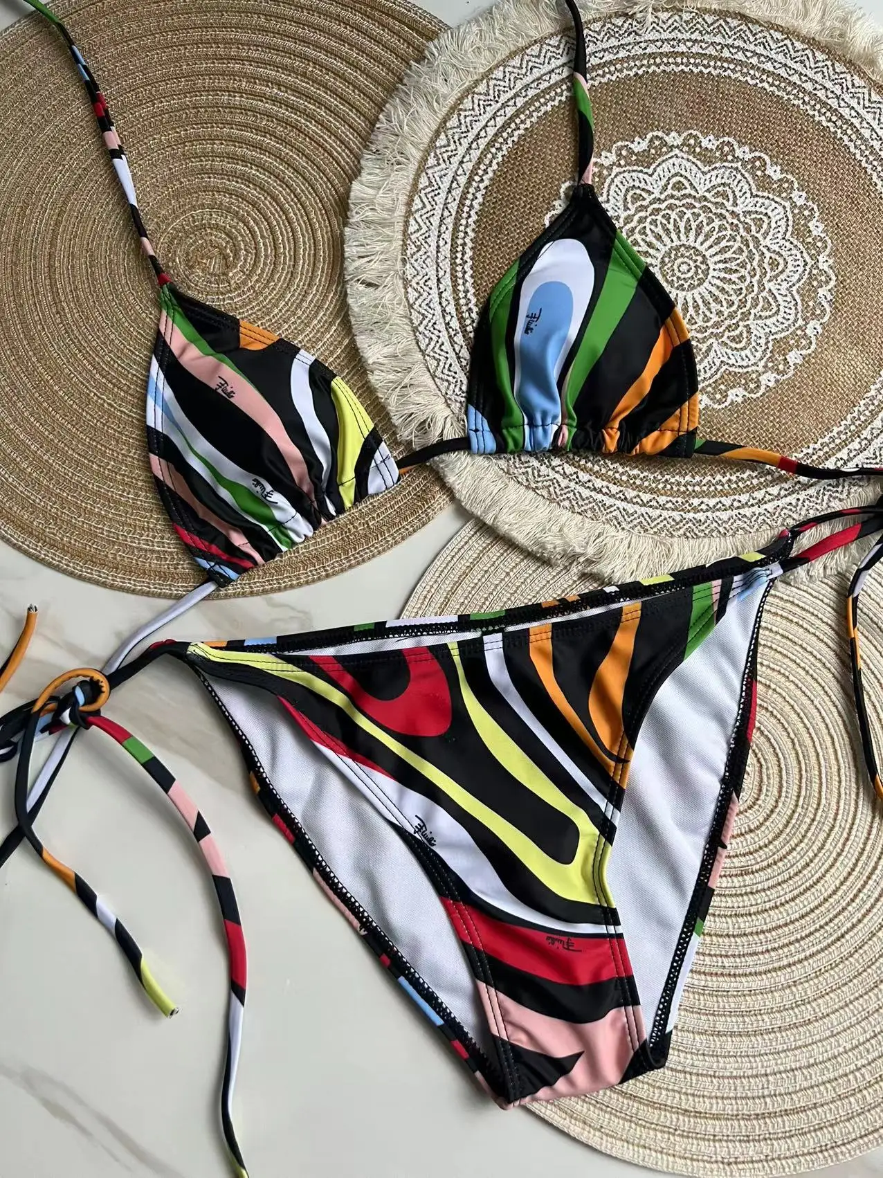 Kokosexxy Quality Striped Bikini Micro Swimwear For Women - Light Design