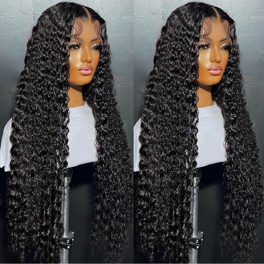 13x4 13x6 Deep Wave Lace Front Wig Human Hair Transparent Lace Frontal Wigs For Women Human Hair Wigs PrePlucked Lace Front Wig