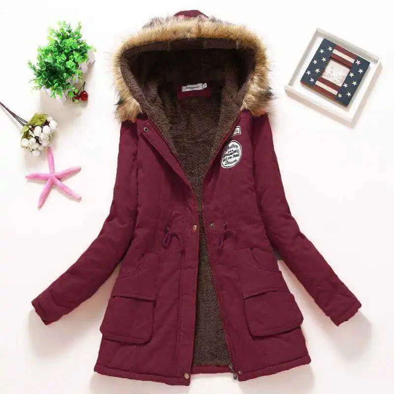 Autumn Winter Women Cotton Jacket | Hooded Parkas | Slim Coat | Embroidery | Warm Overcoat Fashion