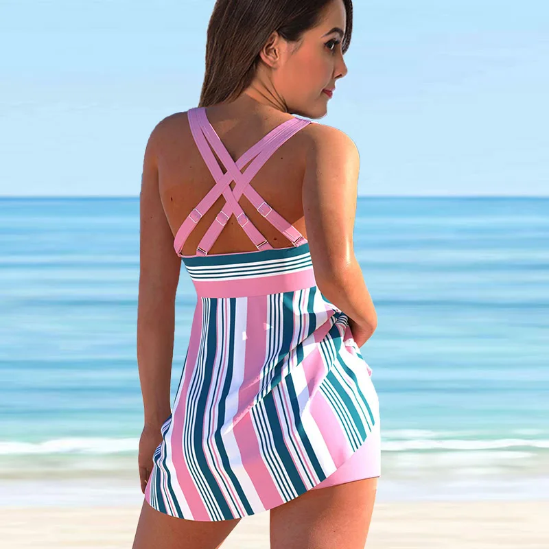 2024 Women Swimwear Sexy Bikini Set Female Oversize Swimsuit Tankini Bathing Suit Monokini New Design Printing Beachwear XS-8XL