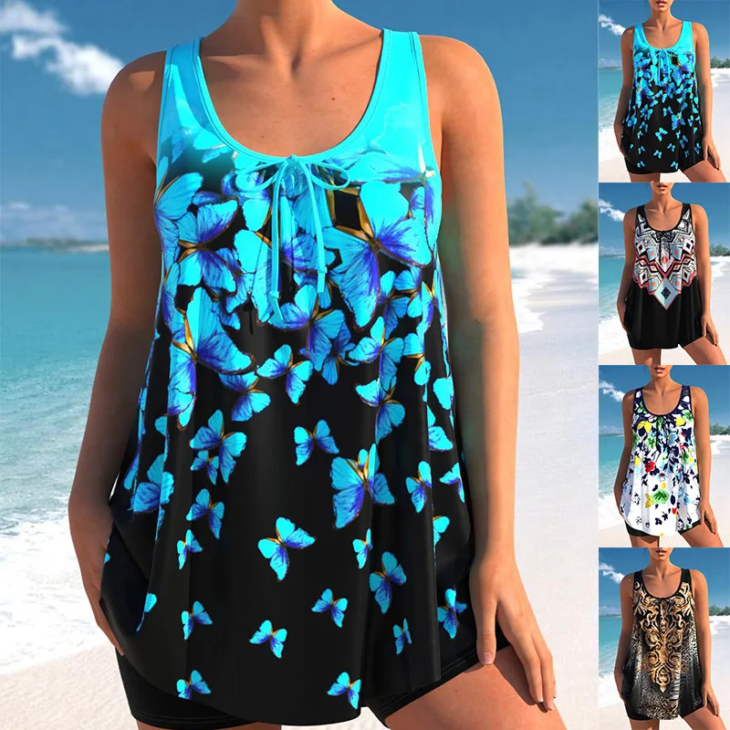 Lorvarzz™ Women Floral Print Bathing Suit For Female Two Pieces / Swimsuit Female Sexy Tankini Swimwear / Summer Time Ladies Pair