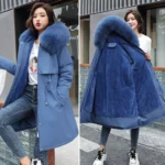 Women's Parka Winter Coats | Long Cotton Casual Fur Hooded Jackets | Thick Warm Coat Parkas | Female Overcoat