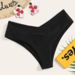 Cocoslay Fashion Women Swimming Trunk / High Waist Bikini Panties  Swimwear / Black Solid Color